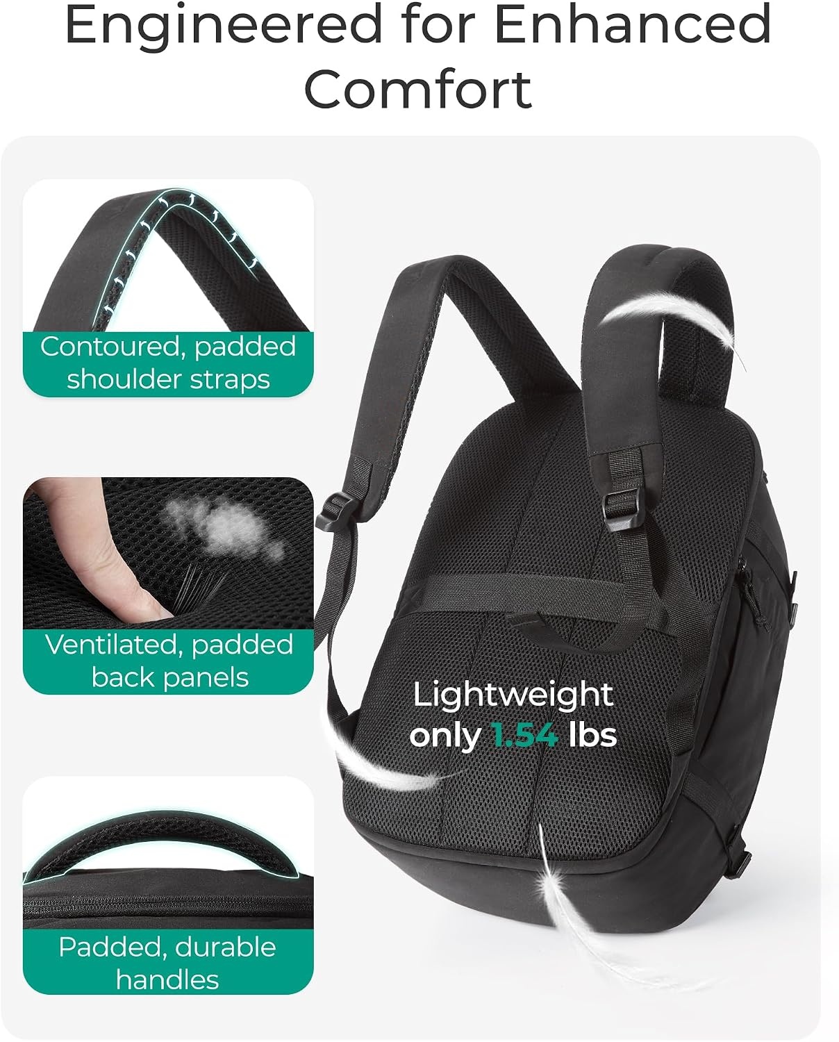 image:imageBAGSMART 28L WaterResistant Travel Backpack USB Port 173 Laptop BlackPink