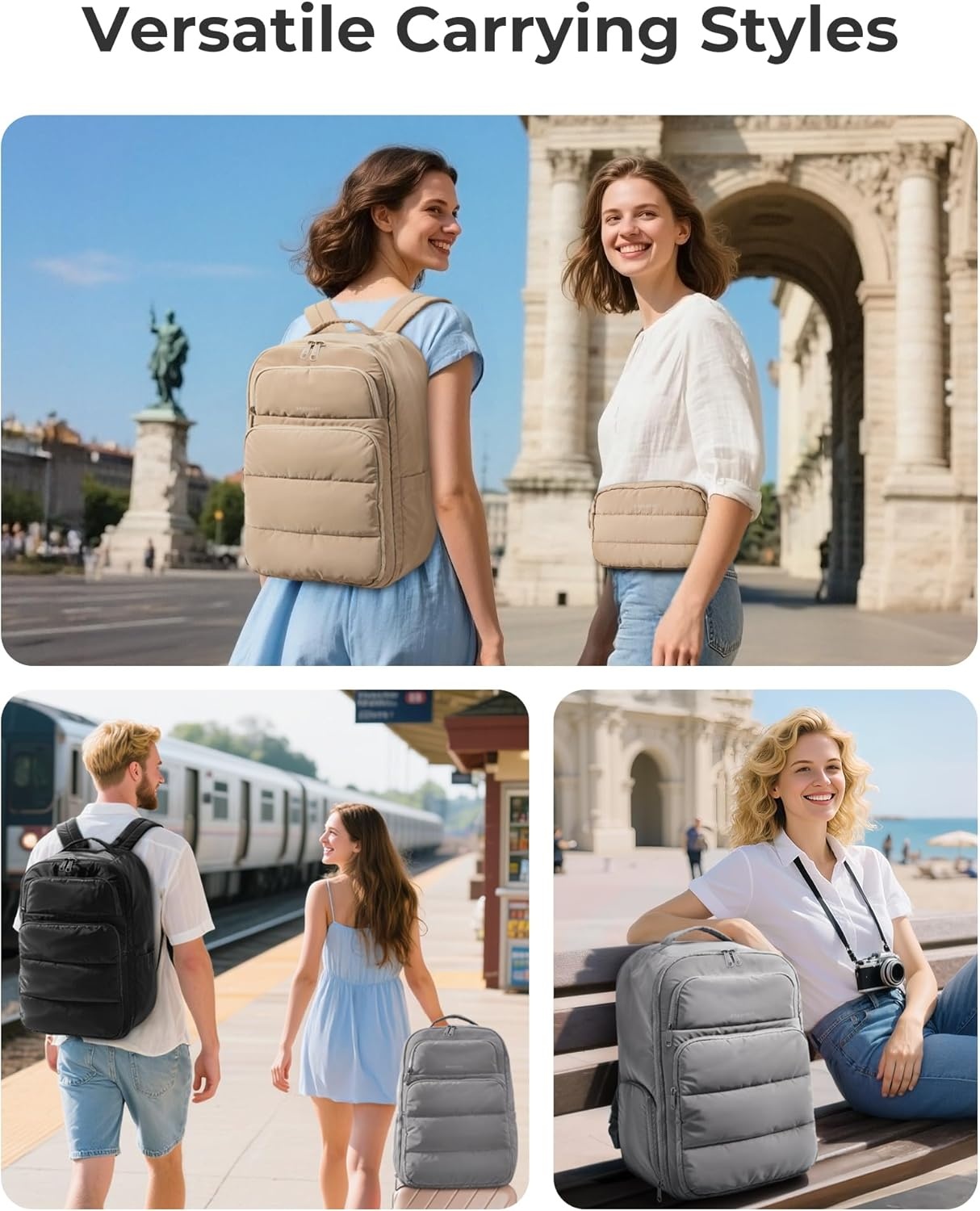 image:imageBAGSMART 35L Travel Backpack for Women 173 CarryOn Personal ItemCoffee
