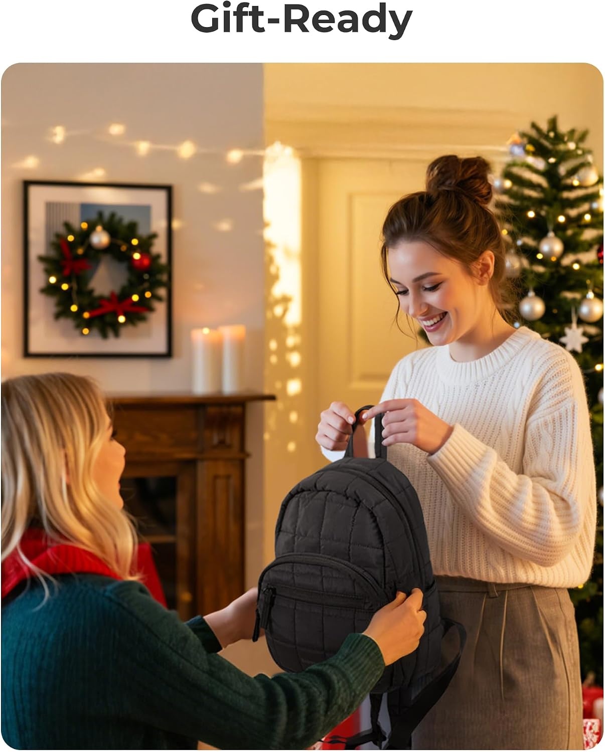 image:imageBAGSMART Travel Backpack for Women 156 College Laptop Backpack BlackClassic Black