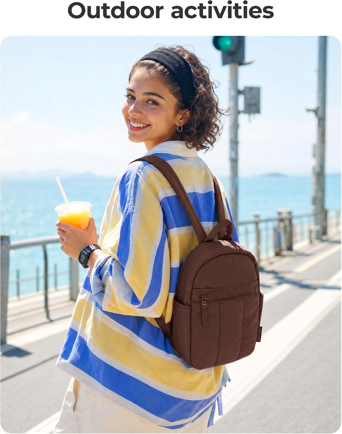 image:imageBAGSMART Travel Backpack for Women 156 Inch Laptop College BackpackCoffee Brown