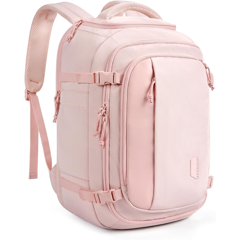 image:imageBAGSMART 28L WaterResistant Travel Backpack USB Port 173 Laptop BlackPink