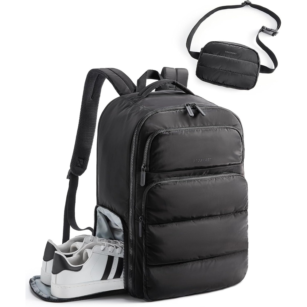 image:imageBAGSMART 35L Travel Backpack for Women 173 CarryOn Personal ItemBlack