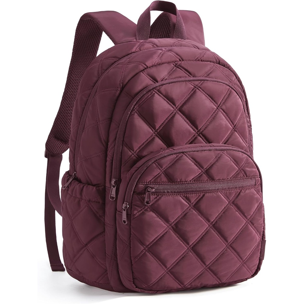 image:imageBAGSMART College Laptop BackpackCute Travel Backpack for WomenQuilted Computer Bookbag19cherry Red