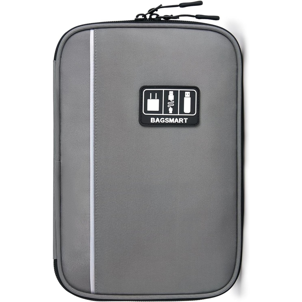 image:imageBAGSMART Large Electronic Organizer Travel Case for Tech Accessories BlackGrey