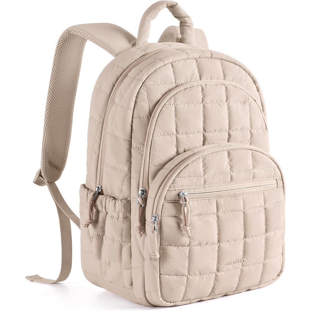 image:imageBAGSMART Travel Backpack for Women 156 College Laptop Backpack BlackKhaki Brown