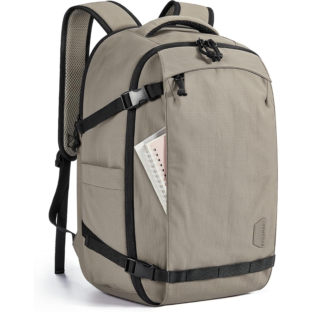 image:imageBAGSMART Travel Backpack for Women 156 Inch Carry On Bag Light BlueBrown
