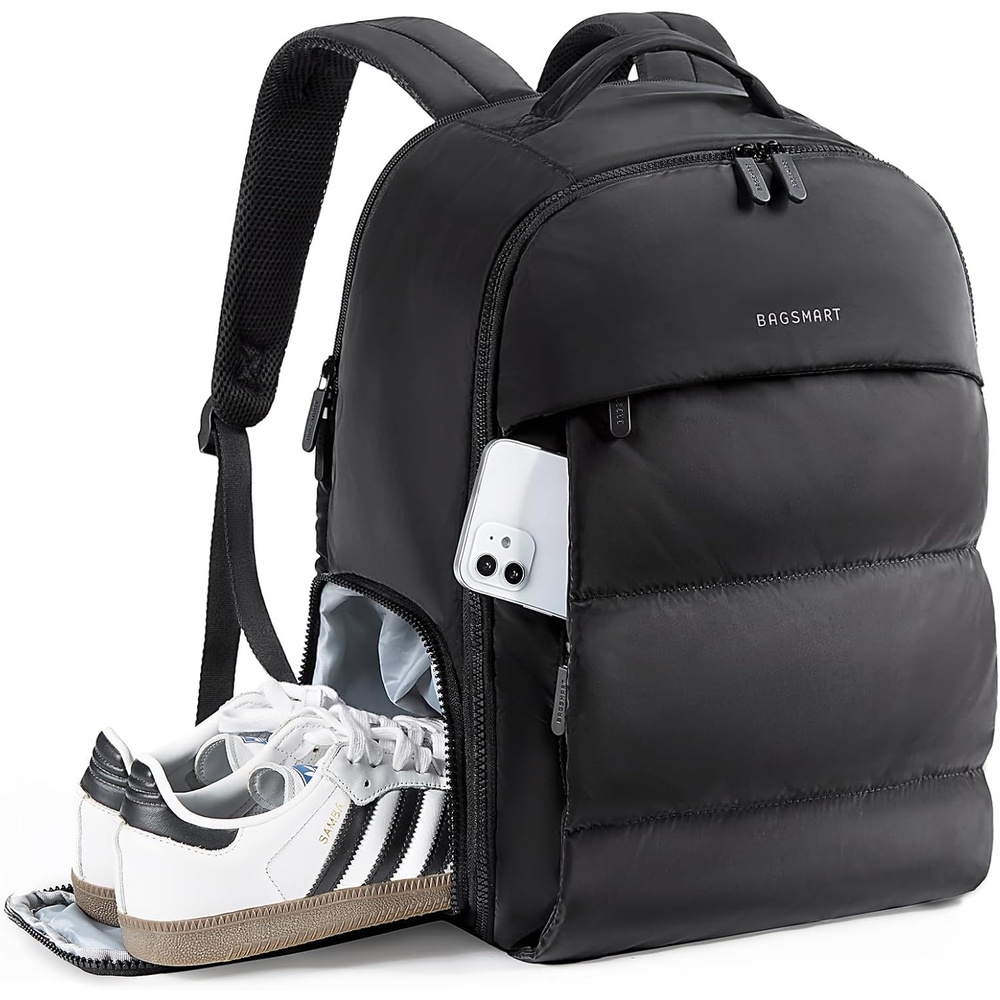 image:imageBAGSMART Travel Backpack for Women Gym Backpack with Shoe CompartmentBlack