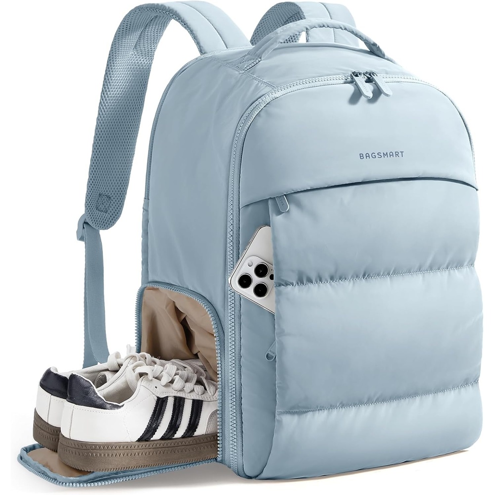 image:imageBAGSMART Travel Backpack for Women Gym Backpack with Shoe CompartmentFrench Blue