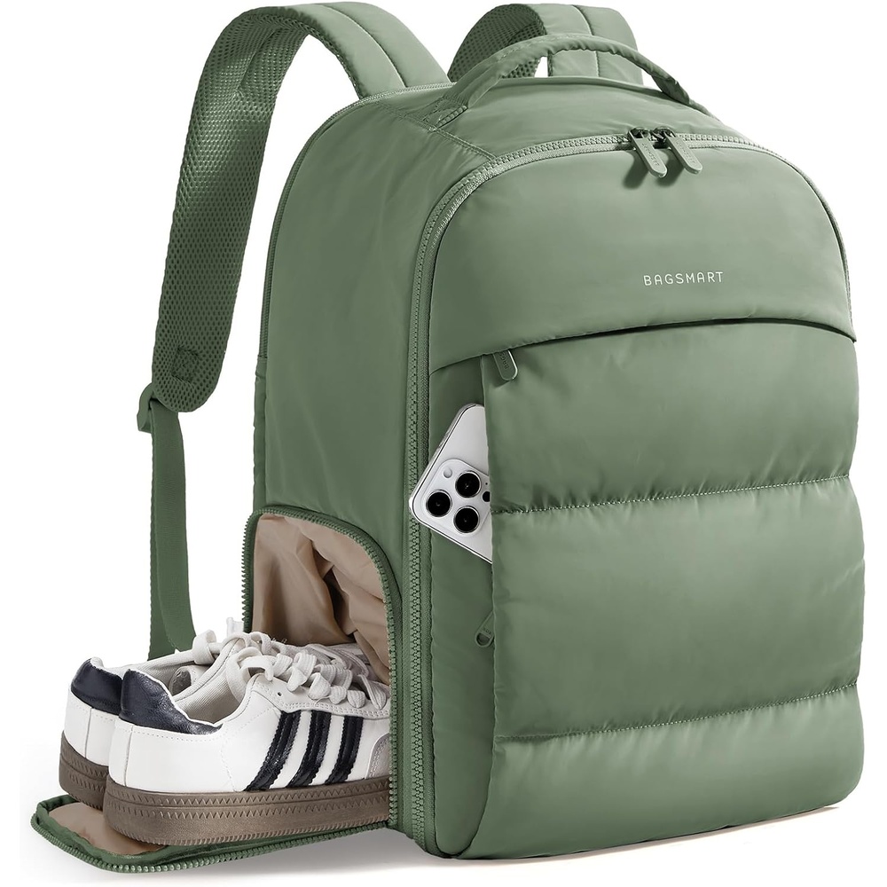 image:imageBAGSMART Travel Backpack for Women Gym Backpack with Shoe CompartmentSage