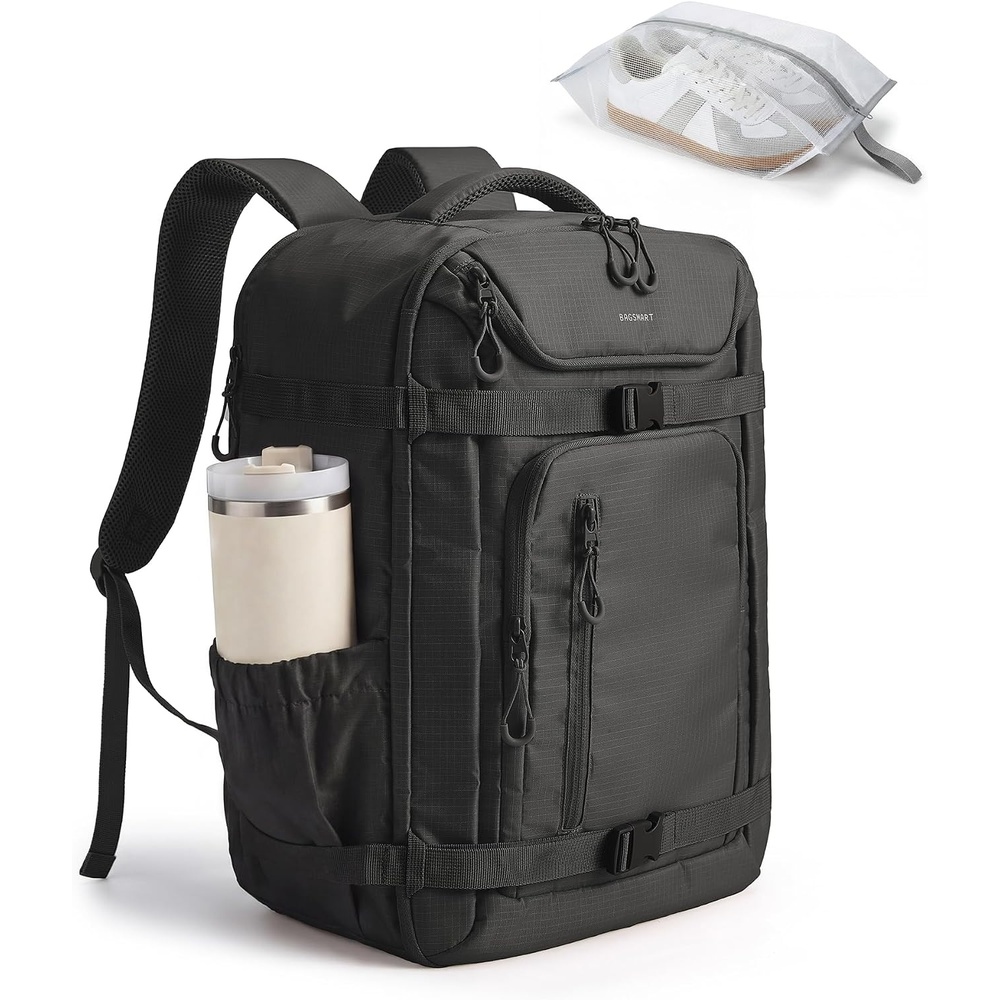 image:imageBAGSMART Travel Backpack for Women amp Men 17Inch Laptop Carry on BackpackBlack