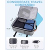 BAGSMART 37L Expandable Travel Backpack Compression Carry On Daypack(Black White)