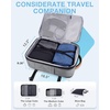 BAGSMART 37L Expandable Travel Backpack Compression Carry On Daypack(Green and White)