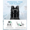 BAGSMART 37L Expandable Travel Backpack Compression Carry On Daypack(Green and White)