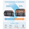 BAGSMART 37L Expandable Travel Backpack Compression Carry On Daypack(Grey)