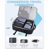 BAGSMART 37L Expandable Travel Backpack Compression Carry On Daypack(Obsidian Black)