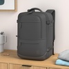 BAGSMART 37L Expandable Travel Backpack Compression Carry On Daypack(Obsidian Black)