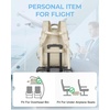 BAGSMART 37L Expandable Travel Backpack Compression Carry On Daypack(Warm Beige)