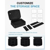 BAGSMART Cable Organizer Bag, Travel Electronics Organizer with Adjustable Divider, Tech Bag Carrying Case, Storage Bag Sturdy Tool Case with Handle for Cellphone Cord Electronics Accessories, Black(Black)