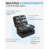 BAGSMART Cable Organizer Bag, Travel Electronics Organizer with Adjustable Divider, Tech Bag Carrying Case, Storage Bag Sturdy Tool Case with Handle for Cellphone Cord Electronics Accessories, Black(Black)