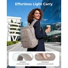 BAGSMART College Laptop Backpack,Cute Travel Backpack for Women,Quilted Computer Bookbag(03-camel)