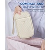 BAGSMART Cord Organizer Travel Cable Organizer Bag Tech Electronic Organizer Travel Case, Travel Essentials for Charger, Cable, Phone, Flash drive, Single Layer – Beige(Single Layer Quilted Beige)