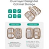 BAGSMART Electronics Organizer Travel Case for Cords Chargers Phones, Black(A-Double Layer Beige)