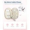 BAGSMART Electronics Organizer Travel Case for Cords Chargers Phones, Black(Single Layer Pink)