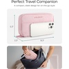 BAGSMART Electronics Organizer Travel Case for Cords Chargers Phones, Pink(Black)
