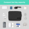 BAGSMART Electronics Travel Organizer for Cords, Zipper Pouch, Black(Black)