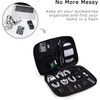 BAGSMART Electronics Travel Organizer for Cords, Zipper Pouch, Black(Black)