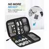 BAGSMART Large Electronic Organizer Travel Case for Tech Accessories, Black(Grey)