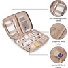 BAGSMART Large Electronics Travel Organizer Case for Women, Pink(G-Grey)