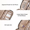 BAGSMART Large Electronics Travel Organizer Case for Women, Pink(G-Grey)
