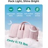 BAGSMART Makeup Bag Cosmetic Bag, Travel Makeup Bag,Water-resistent Makeup Bags for Women Portable Pouch Open Flat Make Up Organizer Bag for Toiletries, Brushes, Pink(06-Dusty Rose Pink)