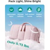 BAGSMART Makeup Bag Cosmetic Bag, Travel Makeup Bag,Water-resistent Makeup Bags for Women Portable Pouch Open Flat Make Up Organizer Bag for Toiletries, Brushes, Pink(12-Checkred Green)