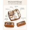 BAGSMART Makeup Bag Travel Cosmetic Bag,Women Toiletry Case, Classic Brown(35-Camel)