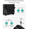 BAGSMART Rolling Backpack for Women, Wheeled Backpack with Packing Cube, Travel Back pack with Wheels, Carry On Suitcase Bag 17 Inch Large Roller Daypack, Black(Champagne)