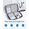 BAGSMART Small Travel Cable Organizer, Tech Organizer for Charger, Phone, Black(Black)
