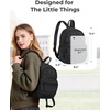 BAGSMART Travel Backpack for Women, 15.6″ College Laptop Backpack, Black(Classic Black)