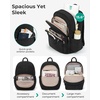 BAGSMART Travel Backpack for Women, 15.6″ College Laptop Backpack, Black(Dark Gray)