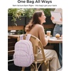 BAGSMART Travel Backpack for Women, 15.6″ College Laptop Backpack, Black(Lavender)