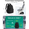 BAGSMART Travel Backpack for Women, 15.6″ College Laptop Backpack, Black(Orange)