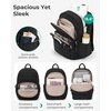 BAGSMART Travel Backpack for Women, 15.6″ College Laptop Backpack, Black(Sky Blue)