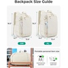 BAGSMART Travel Backpack for Women, 15.6 Inch Carry On Bag, Light Blue(Baby Pink)