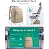 BAGSMART Travel Backpack for Women, Gym Backpack with Shoe Compartment(Camel)
