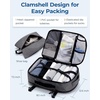 BAGSMART Travel Backpack for Women Men, 40L Flight Approved Carry on Backpack with Shoe Bag, TSA Large Personal Item Backpack with 17 Inch Laptop Compartment, Weekender Suitcase for Travel, Grey(Grey)