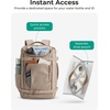 BAGSMART Travel Backpack for Women & Men, 17-Inch Laptop Carry on Backpack(Brown)
