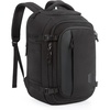 BAGSMART 28L Water-Resistant Travel Backpack, USB Port, 17.3″ Laptop, Black(Black)