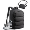 BAGSMART 35L Travel Backpack for Women, 17.3″ Carry-On Personal Item(Black)