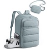 BAGSMART 35L Travel Backpack for Women, 17.3″ Carry-On Personal Item(Blue)